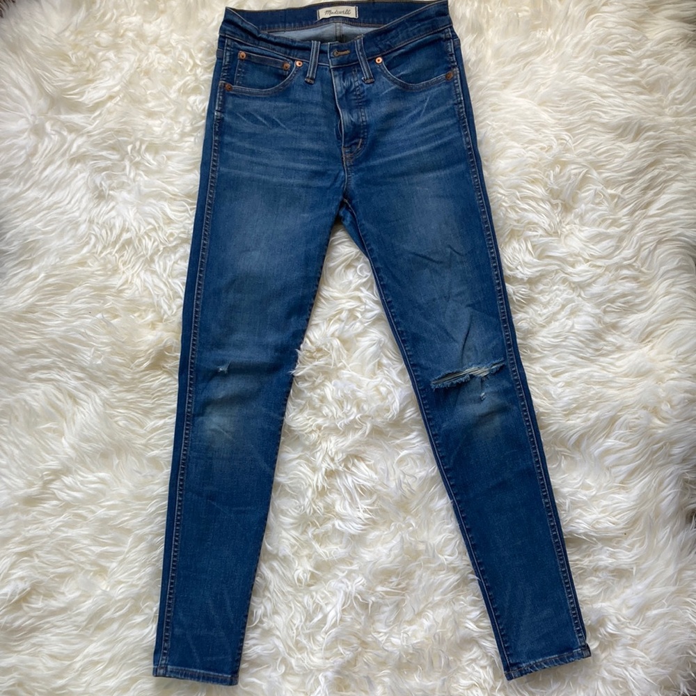 Madewell 9in. High rise skinny jeans.